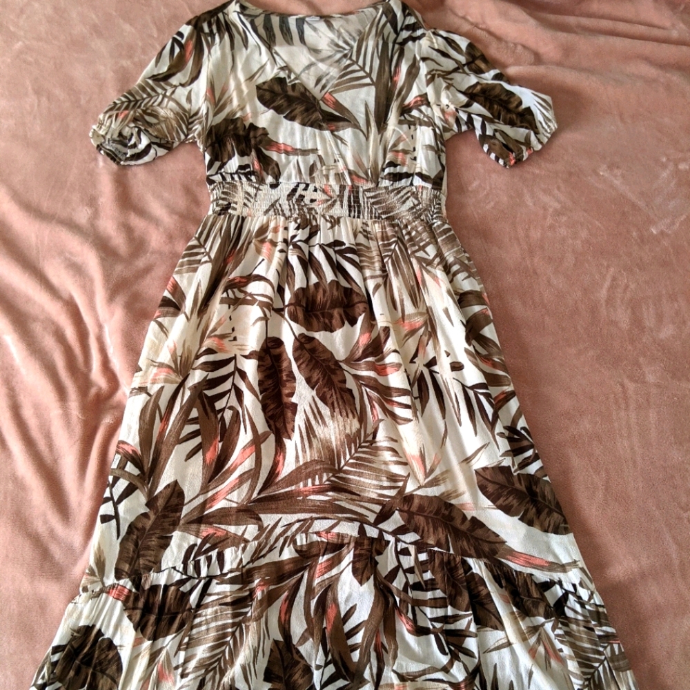 Rayon sinched waste dress